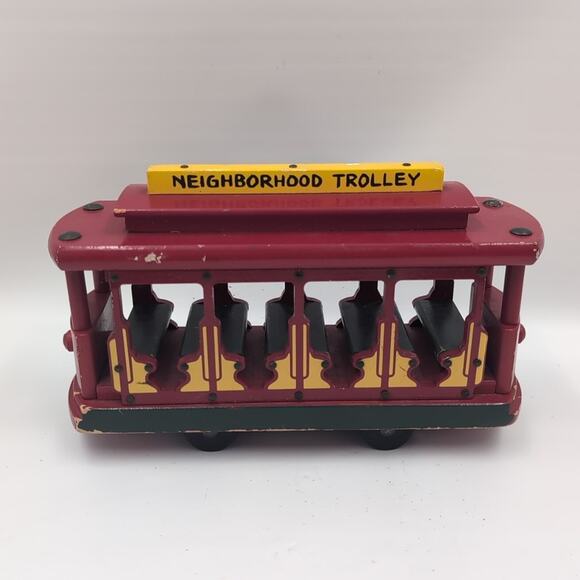Mister Rogers Neighborhood Trolley Only Wooden Holgate Toy Co. 1991 - Picture 1 of 6